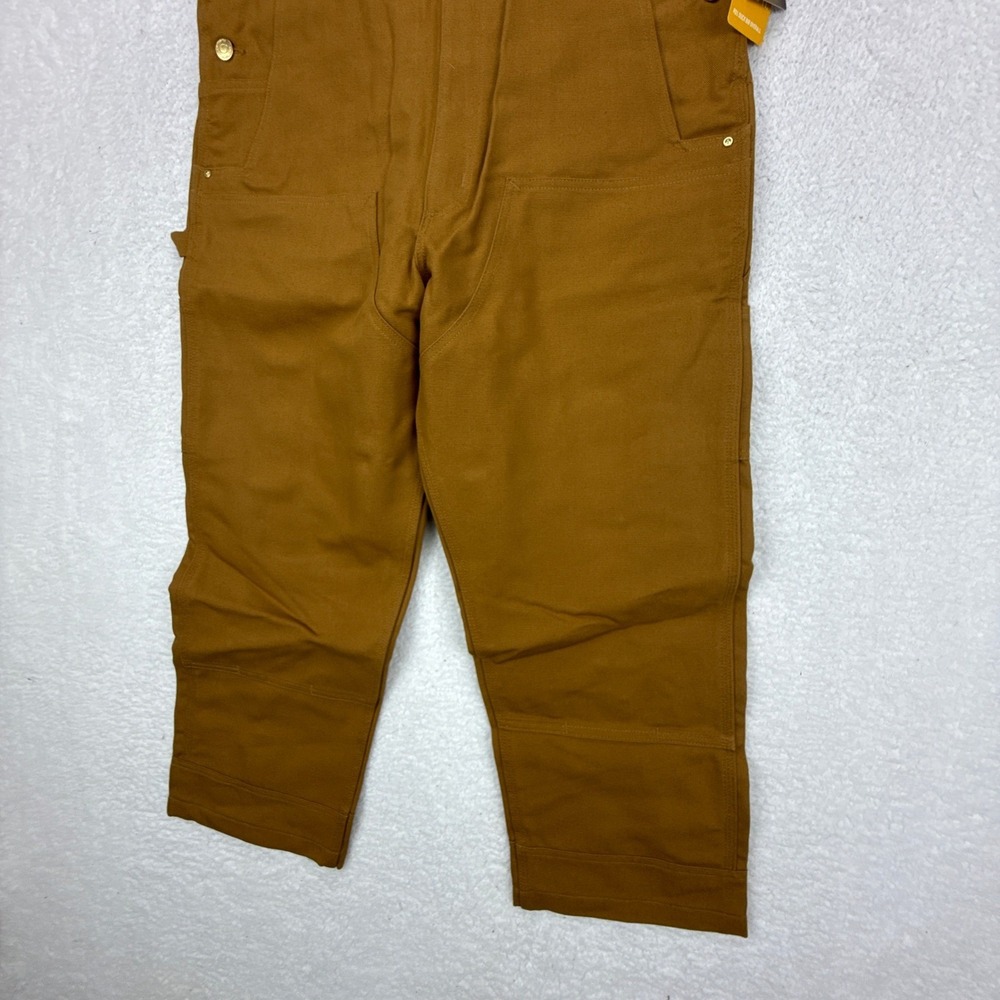 Carhartt R01 Duck Bib Overalls Double Front Chap Knee Pads Mens 38x28 NWT NOS - Picture 10 of 16